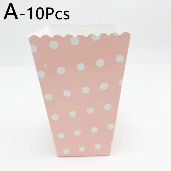 ถุงกระดาษ-u2y7-10ชิ้นพับเก็บได้อุปกรณ์ปาร์ตี้กล่องข้าวโพดคั่วกล่องตกแต่งวันเกิดขนาดเล็กที่บ้านถุงขนม
