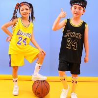 High quality jersey Summer NBA Lakers Jersey Childrens Vest Basketball Uniform Suit Primary School Students Activity Performance Clothing No. 24 Kobe 23 James Breathable Sweatshi