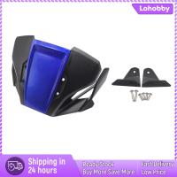 Lohobby กระจกบังลมกระบังลมกระจกบังลมสำหรับอะไหล่ซ่อม CB650R ฮอนด้าสีน้ำเงิน