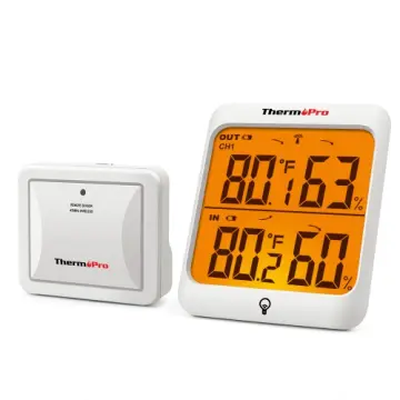 ThermoPro TP359 Wireless 80M Bluetooth-Conected Phone APP Backlight Digital Indoor  Room Thermometer Hygtometer With History Data
