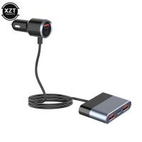 ♝ Car Charger USB C 76W 5-in-1 Car Charger Fast Charge PD3.0 SCP FCP AFC Type C Car USB Charger Multi Port with Display