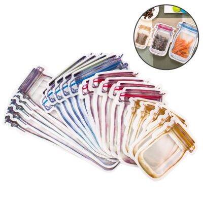 【CW】✐  LMETJMA Reusable Jar Food Saver Storage Snack Sandwich Ziplock KC0248