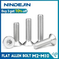 5-110pcs M2 M2.5 M3 M4 M5 M6 M8 M10 Stainless Steel Hexagon Hex Socket Countersunk Flat Head Screw Allen Bolts DIN7991