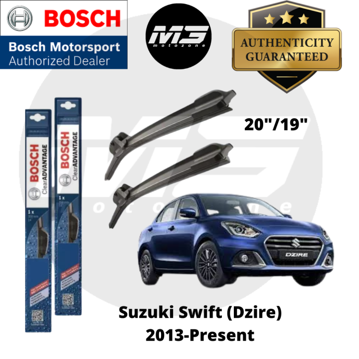 Bosch Clear Advantage Wiper Blade Set For Suzuki Swift (Dzire) 2013