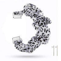 【NEW】 【Wireless】 Scrunchie สายรัดข้อมือสายนาฬิกาข้อมือสายข้อมือสำหรับเปลี่ยนลายเสือดาวสำหรับ Galaxy Watch 3/Active 2/1 /Garmin
