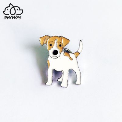 Jack Russell Terrier Brooches For Women Metal Alloy Animal Pet Dog Brooch Pin Badge bag hat Jewelry Brooches For Kids Friends