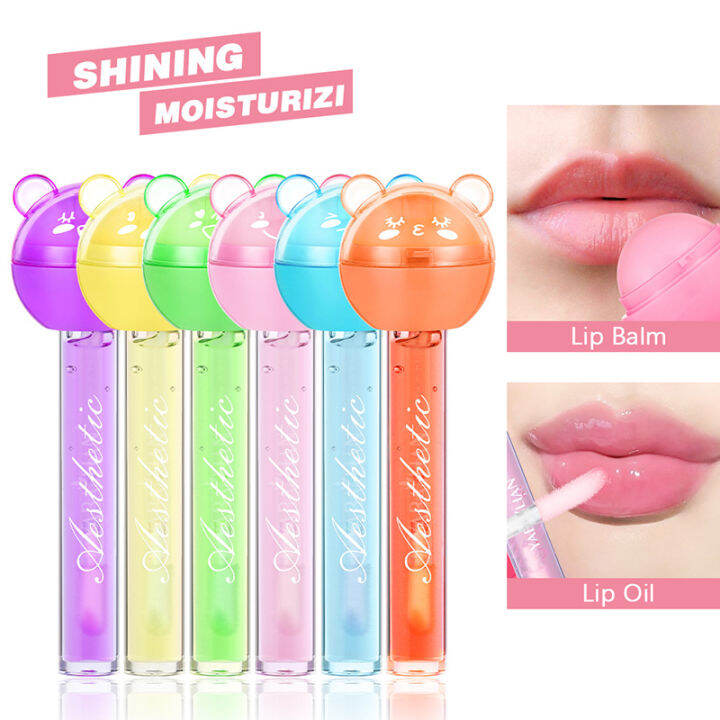 Lollipop Lip Balm 2 in 1 Lip Oil Lipstick Nourishing Lazada