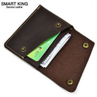 Smart King กระเป๋าใส่เหรียญหนังวัวแท้,กระเป๋าเงินใส่บัตรแบบลำลองหนังเครซี่ฮอสเรโทร