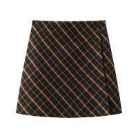 PUWD Y2K Girls Slim Mini Skirts 2022 Summer Fashion Ladies High Waist Plaid Skirt Vintage Women Chic Skirts Cute