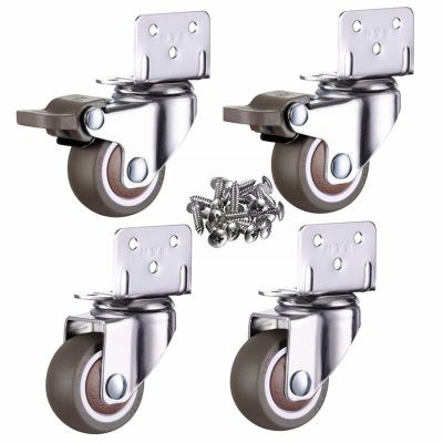 4Pcs Swivel Wheels for Trolley Rubber Feet Caster Baby Crib Bed Wheels Heavy Load Swivel Casters Wheels for Furniture Furniture Protectors  Replacemen