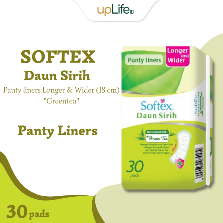SOFTEX Panty Liners Longer Wider Daun Sirih Green Tea 30 s Lazada