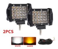 Haolide 4x รถ Suv ขับเคลื่อน4ทางวิบาก,แท่ง Led ขับเคลื่อน4 96W กำลังสูงสำหรับเรือแทรคเตอร์รถบรรทุก Atv 12V 24V