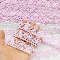 2.8CM Wide Pink Water Soluble Luxury Lace for Fringe Trimmings Party Wedding Dresses Collar Butterfly Bows Sewing Accessories Pipe Fittings Accessorie