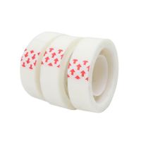 ⊕ 2 Rolls Adhesive Tape Easy Removal Transparent Masking household adhesive tape industrial tape12mm Wide Matte Writable