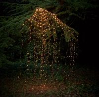 LED Solar Lights string Waterfall Fairy icicle Lights 600 luces Christmas Tree Light for Holiday Party Garden Decoration