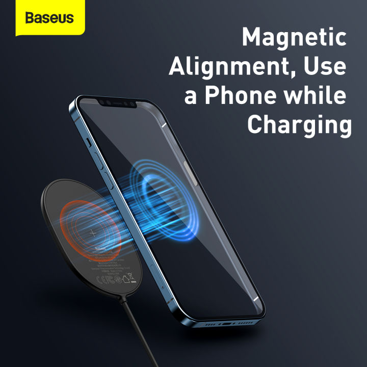 baseus-light-magnetic-ที่ชาร์จไร้สายไอโฟน-แบบแม่เหล็ก-wireless-charger-15w-1-5m-สำหรับ-iphone-12-13-ยาว-1-5-เมตร