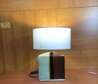 CERAMIC TABLE LAMP WITH COTTON SHADE