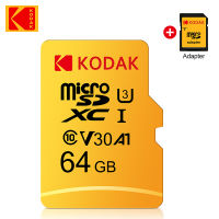 Kodak การ์ด Micro SD การ์ดหน่วยความจำ64GB 64GB ความเร็วสูง64GB V30 UHS-I 64GB Class 10แฟลชการ์ด64GB สำหรับการ์ดหน่วยความจำศัพท์