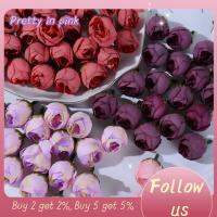 PRETTY IN PINK 1 30pcs เทียมเทียมเทียม หัวกุหลาบปลอม ผ้าไหมสีขาว มินิมินิ กุหลาบดอกตูม กล่องของขวัญ DIY หัวดอกไม้ผ้าไหม ของตกแต่งคริสต์มาส