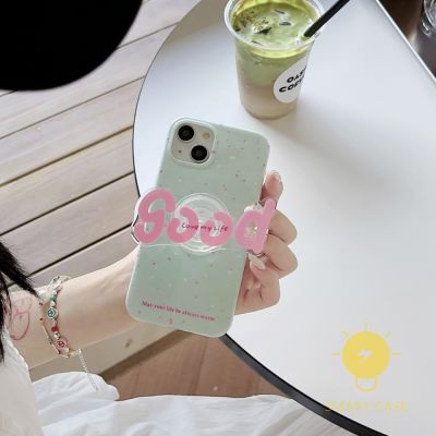 For เคสไอโฟน 14 Pro Max [Simple Good Pop Grip Green] เคส Phone Case For iPhone 14 Pro Max Plus 13 12 11 For เคสไอโฟน11 Ins Korean Style Retro Classic Couple Shockproof Protective TPU Cover Shell