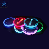 Car Logo Led colorful night Lights Cup Holder Coasters Drink Coffee Bottle Holder For BMW Tesla