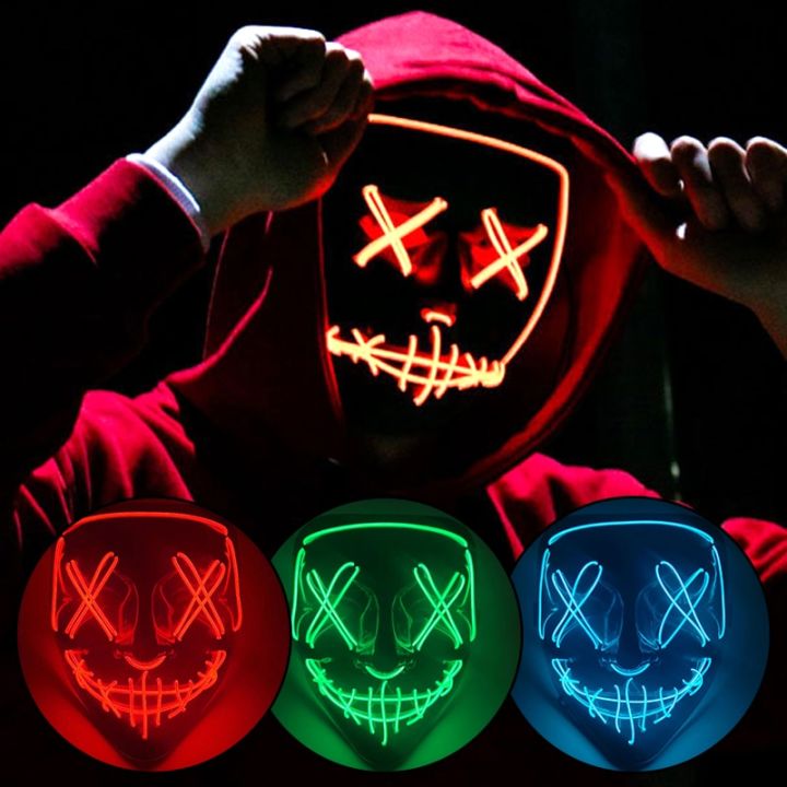 led face mask for halloween