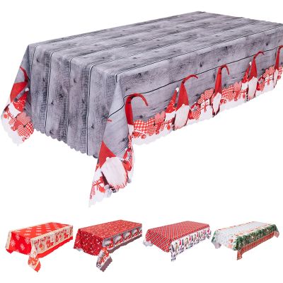 Christmas Tablecloth, Xmas Printed Rectangular Table Cover for Dining Room Kitchen Decor, 56Inch x 70Inch