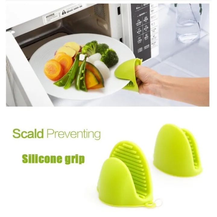 1PCS Kitchen Silicone Glove Grip Pinch Mitts Oven Pot Holder Tool