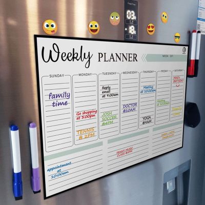 ♞♝✾ A3 Magnetic Weekly Monthly Planner Whiteboard Fridge Magnet Flexible Daily Message Drawing Refrigerator Bulletin White Board