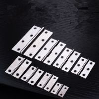 2Pcs Stainless Steel Flat Hinge Cabinet Doors 1/1.5/2/3/4 Inch  Windows Wooden Box Mini