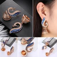 OKDEALS เครื่องประดับยิปซี Jhumka Jhumki อินเดียนย้อนยุคต่างหูถั่วชาติพันธุ์1คู่