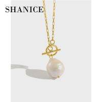 SHANICE INS 2022 100% S925 Sterling Silver Pendant Necklace Baroque Freshwater Pearls Circle Jewelry Necklaces Women Bijoux