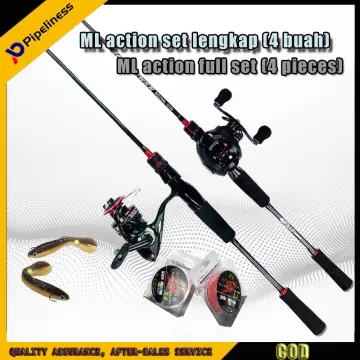 COD】Pipeliness Full set ML high carbon fiber lure fishing rod lighter and  stronger EVA grip 1.8M/2.1M spinning/casting fishing rod universal in all  waters