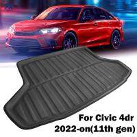 Tailored Fit สำหรับ Honda Civic 4ประตูซีดาน11th Gen 2022 2023รถด้านหลัง Boot Liner Cargo Mat ชั้นถาดพรมอุปกรณ์เสริม