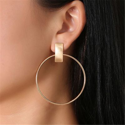 【YP】 2023 New Fashion Big Hoop Earrings Punk Gold Color Large for Jewelry Boucles doreill