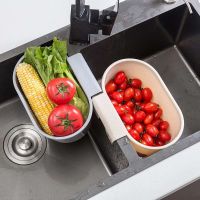 Kitchen Sink Drain Basket Vegetable Fruit Storage Basket Sponge Drainer Holder Trash Strainer Filter Tool Household Organizer