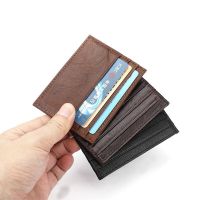 New Genuine Leather Credential Card Holder for Men Ultra-thin Fashion Small Slim Bank Card Holder Coin Purse Wallet Card Holders