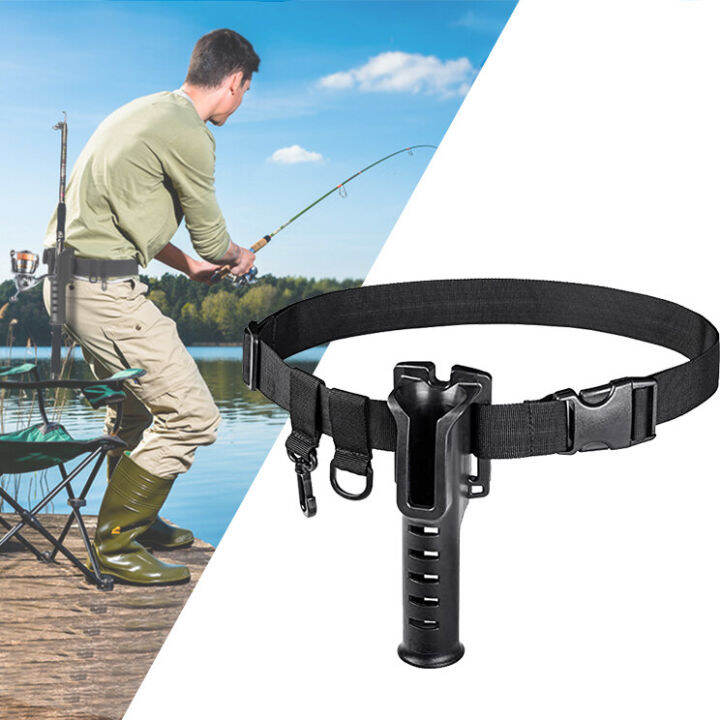 Andermosy Fishing Rod Belt Holder，แบบพกพาตกปลาเอว Rod Holder，ปลาต่อสู้