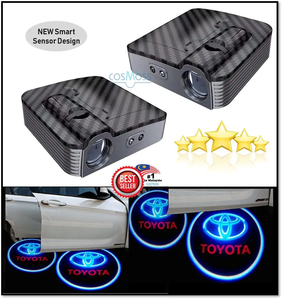 2pcs Universal Wireless Car Projection LED Projector Door Ghost Light  Shadow Light Welcome Light Laser Emblem Logo Lamps, No Drilling Required,  Compatible for RAM Trucks and Cars (Toyota-Blue) Lazada