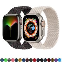 [HOT EWSGWJKKAI HOT] Braided Solo Loop Band สำหรับ Apple Watch Band 49มม. 45มม. 41มม. 42 38มม. Correa สร้อยข้อมือ Iwatch Series Ultra 8 7 SE 6 5 4 3