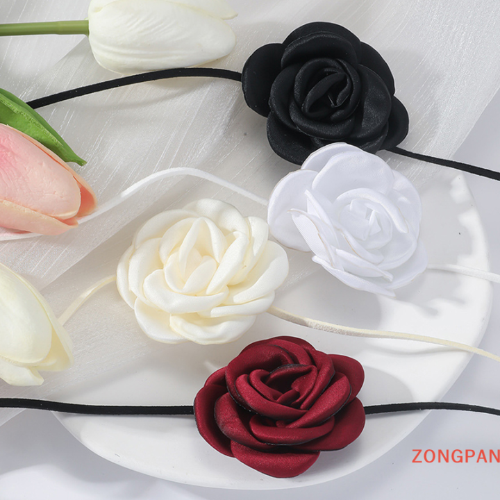 zongpan-สร้อยคอดอกไม้กำมะหยี่คอปกดอกไม้ขนาดใหญ่สร้อยคอโชกเกอร์ดอกไม้-camellia-สำหรับผู้หญิง