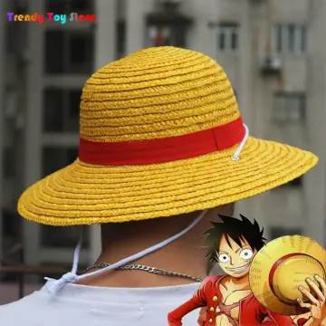 One Piece Straw Hat, Luffy Straw Hat with String One Piece Hat Sun Hat for  Adult Kids Cosplay Props 