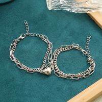 【CW】❧  Antique 2pcs Couple Magnetic Lovers Cheap Matching Fashion Jewelry