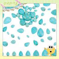 QIEPING 100pcs 100ชิ้นค่ะ หินแตกลาย ทรงหยดน้ำตา Cabochons สีเขียวขุ่นสังเคราะห์ย้อมสี ต่างหูรูปดอกไม้ ชุดหิน สร้อยคอสำหรับผู้หญิง