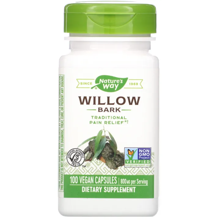 Natures Way Willow Bark Mg Vegetarian Capsules Pain Reliever