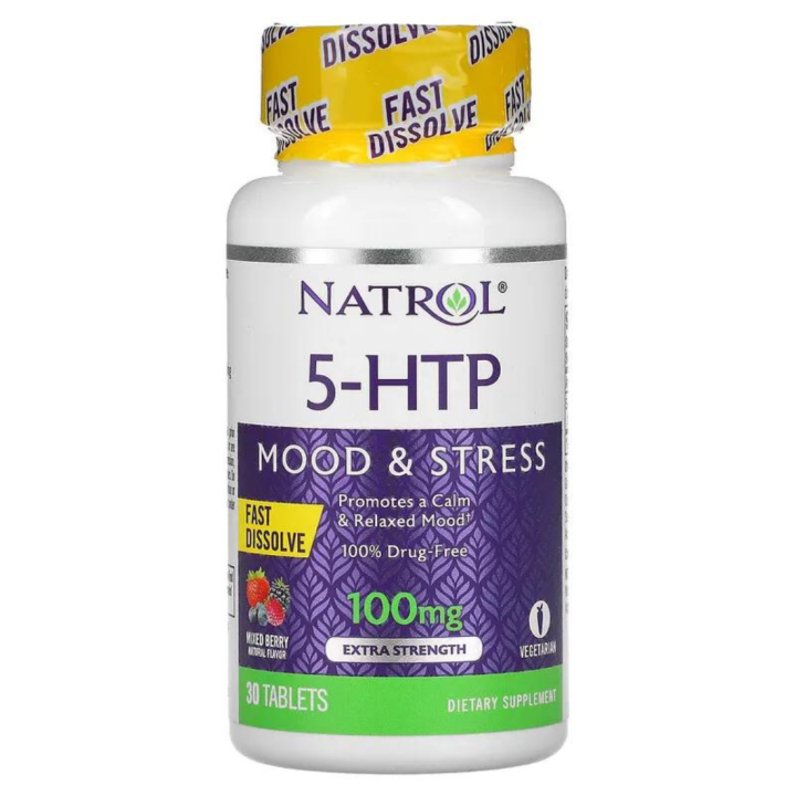 Natrol 5 - HTP| Mood & Stress 100mg Extra Strength Fast Dissolve (30 ...