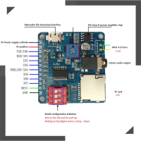 WonderfulBuyinge โมดูลการเล่นเสียง MP3 Player UART I/O Trigger Amplifier สำหรับ Arduino