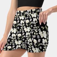 【CW】 Floral Mahjong Women  39;s With Hide Tennis Skirt Skirts Badminton skirts Mahjongg Mah