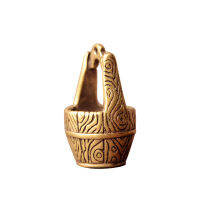 【High-quality】 ทองเหลืองเนปาล Jucai ถังแบบพกพาจี้ขนาดเล็กจี้ Mini ขนาดเล็ก Bronze Craft ถังพระพุทธรูป