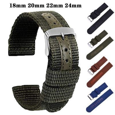【CC】 18mm 20mm 22mm 24mm Elastic Nylon leather Band Fabric Wrist Accessories Sport